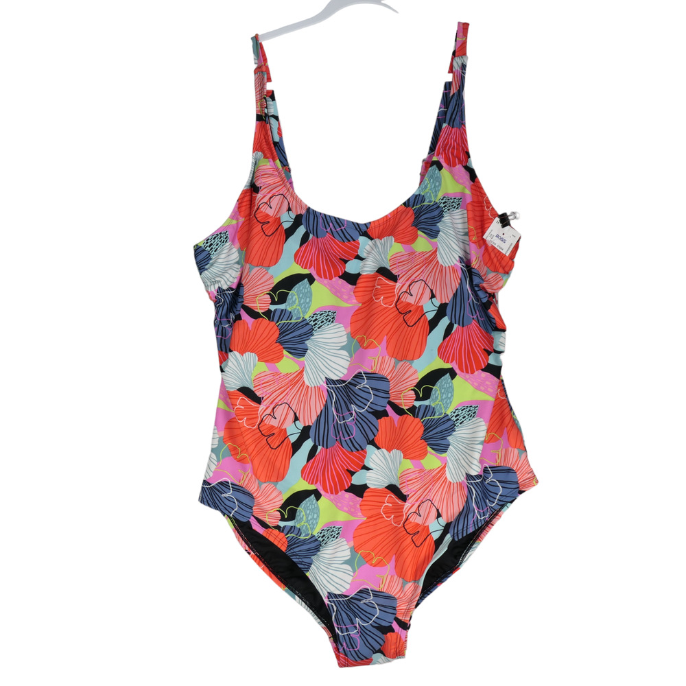 NEW Roatan Floral One Piece Swimsuit Women 3X Lightly Padded Bra Adjust Strap